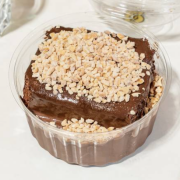 Molten Chocolate Sponge Cake with Peanut on Top
